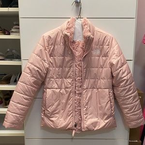 Girls North Face Mossbud Reversible Jacket